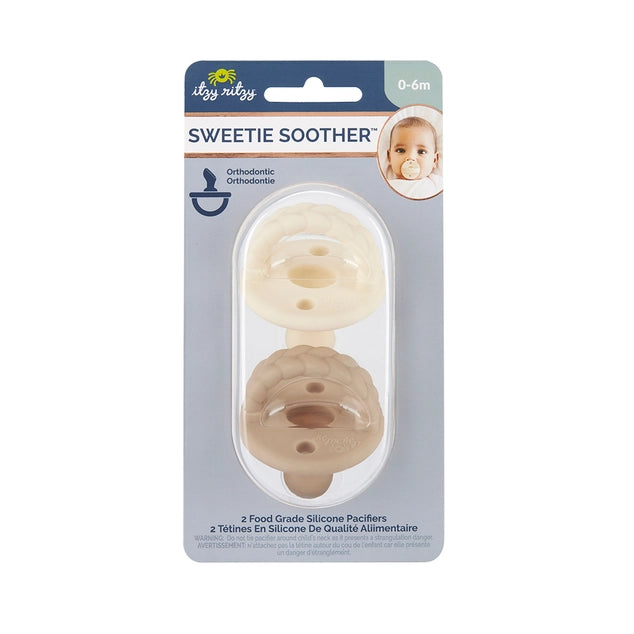 Sweetie Soother™ Orthodontic Pacifier Sets - Beige (0 to 6M)