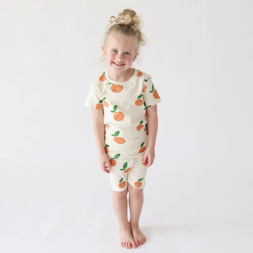 Organic Kids' Pajamas Short - Big Citrus
