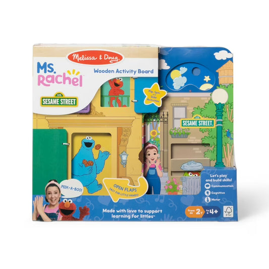Ms Rachel Sesame Street Wooden Activity Board