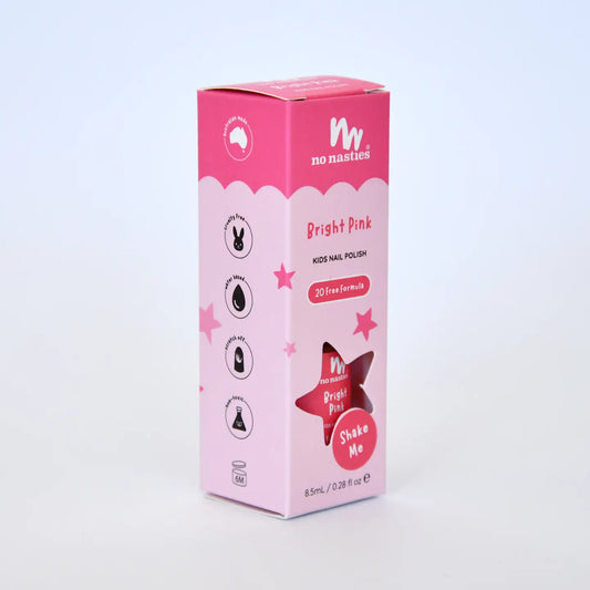 Bright Pink Water-Based Nail Polish For Kids -