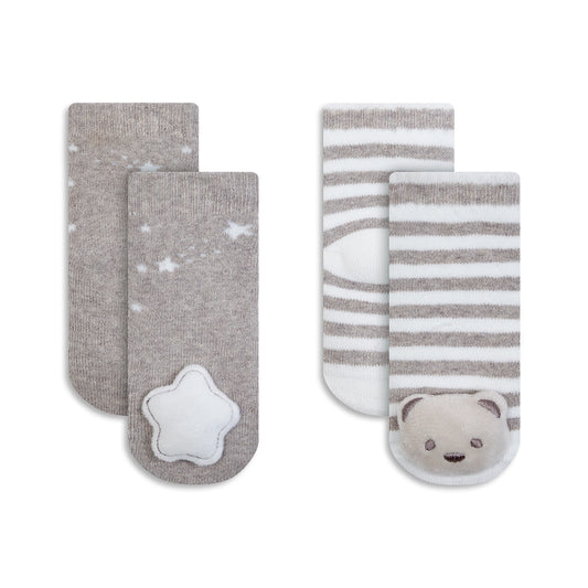 Rattle Socks (2pcs) - Beige