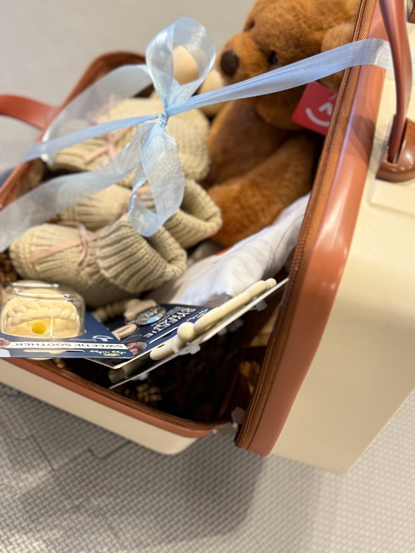 First Teddy Bear Baby Gift Basket