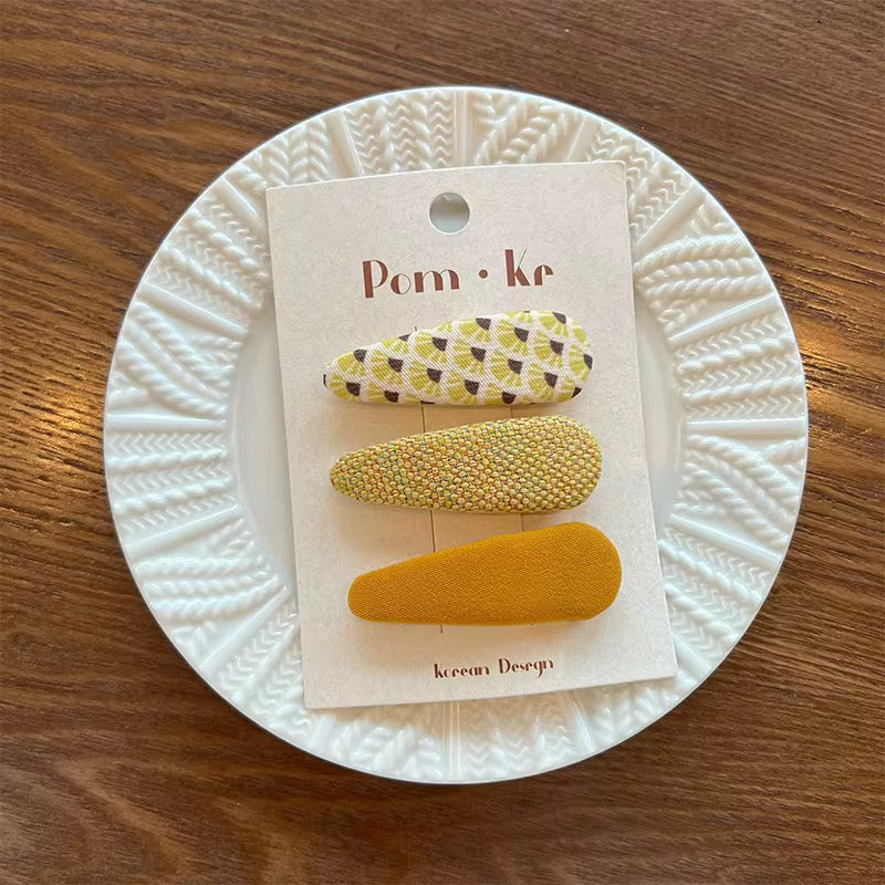 Baby Hair Clip Set - Yellow