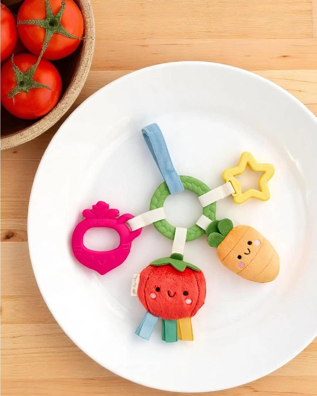 Bitzy Busy Ring™ Teething Activity Toy - Veggie