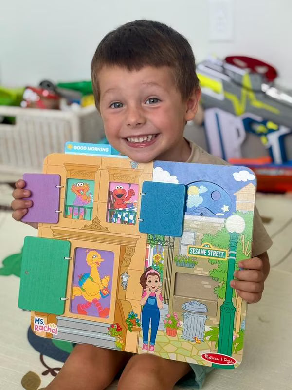 Ms Rachel Sesame Street Wooden Activity Board