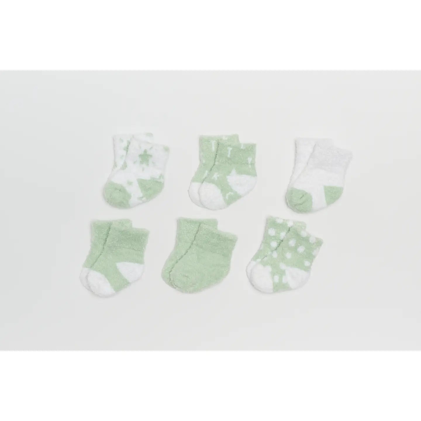 Chenille Socks (6pc pack) - Green