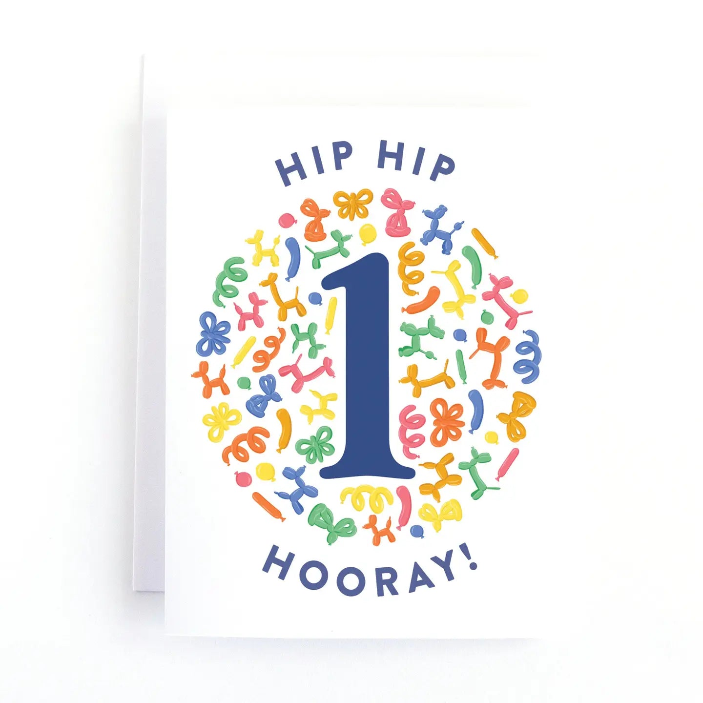 Balloon Animal First Birthday Cards