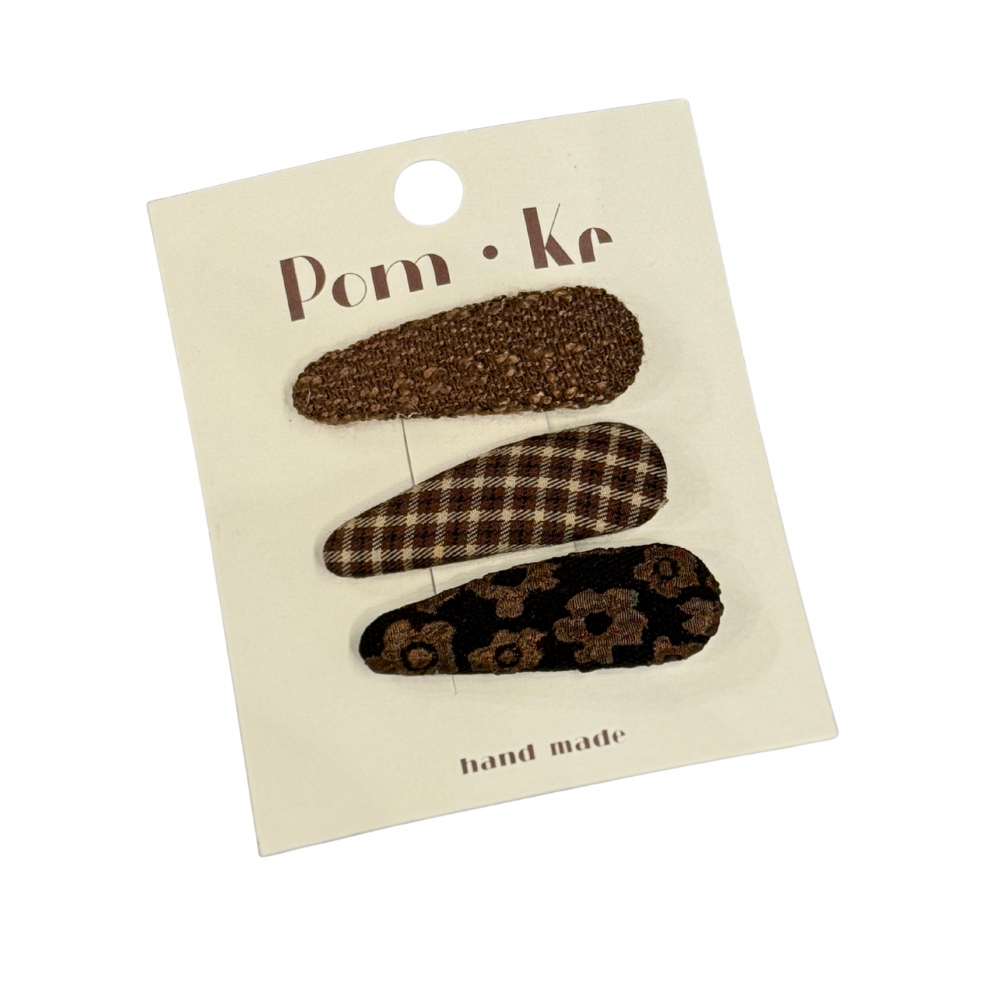 Baby Hair Clip Set - Brown