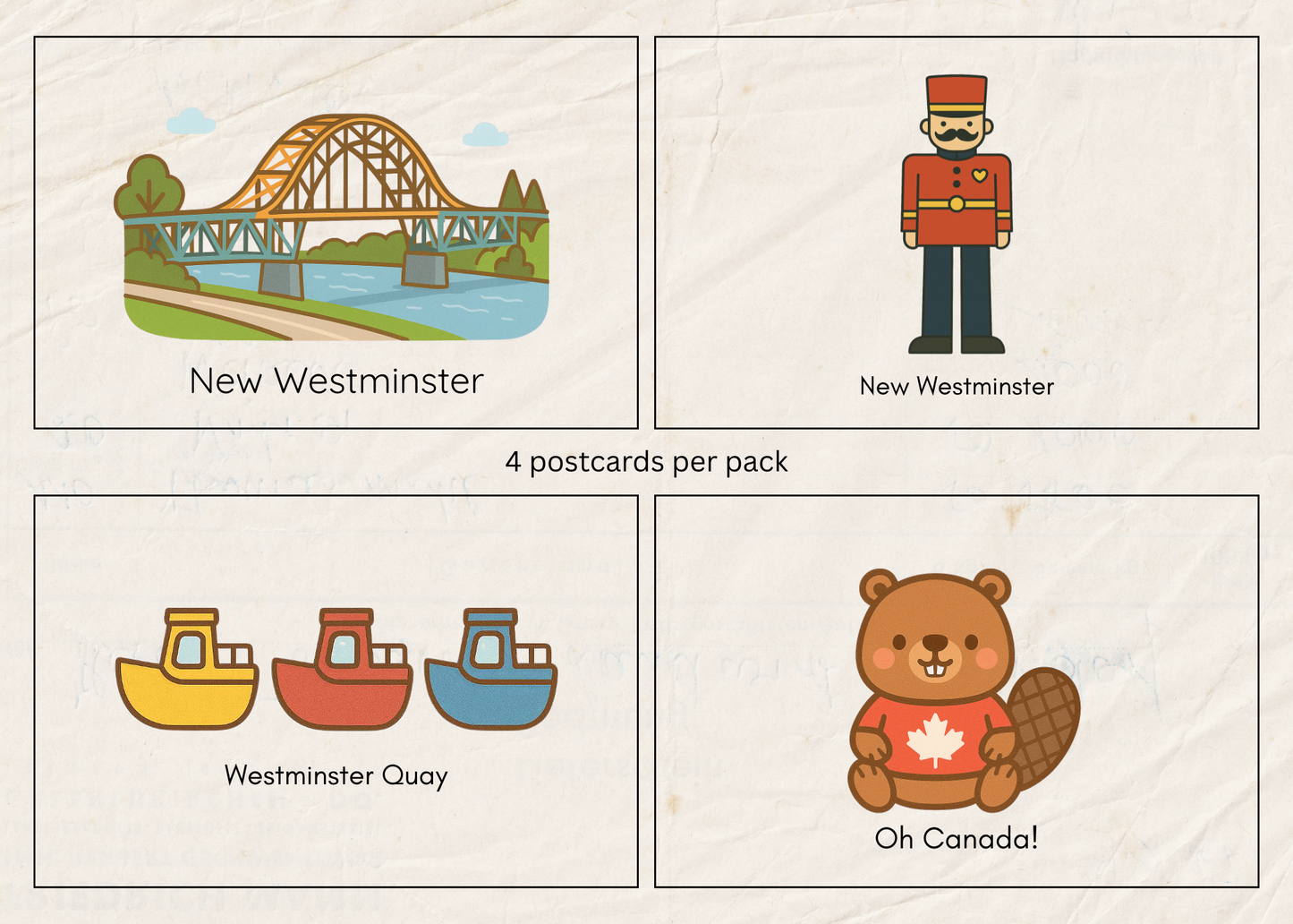 River Market Postcard Set - Set of 4