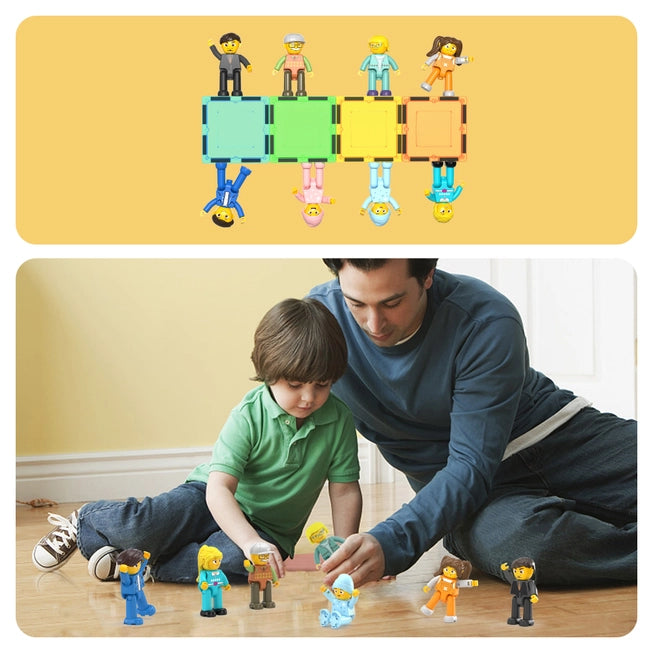 8pc Magnetic Family Figurine Toy Set