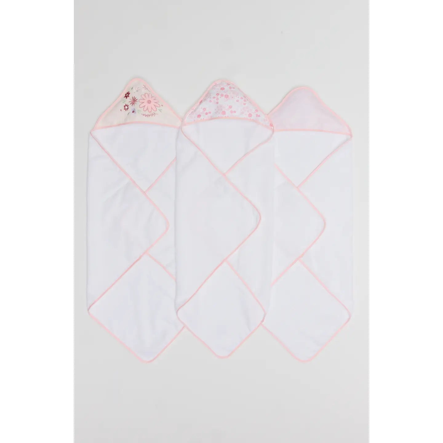Hooded Towels & Washcloth Set (6pack) - Pink