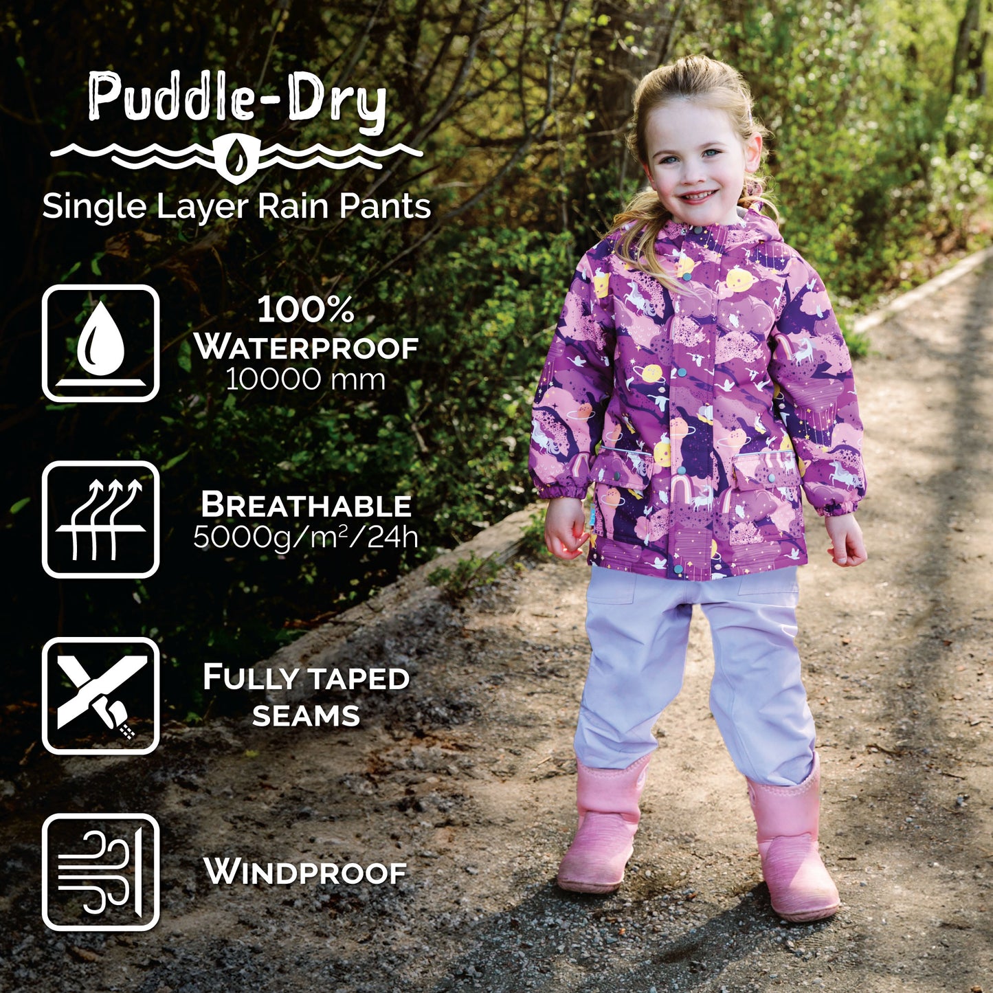 Dusty Apricot | Puddle Dry Rain Pants (Single Layer)