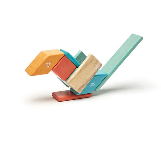 14 Piece Magnetic Wooden Block Set (Sunset)