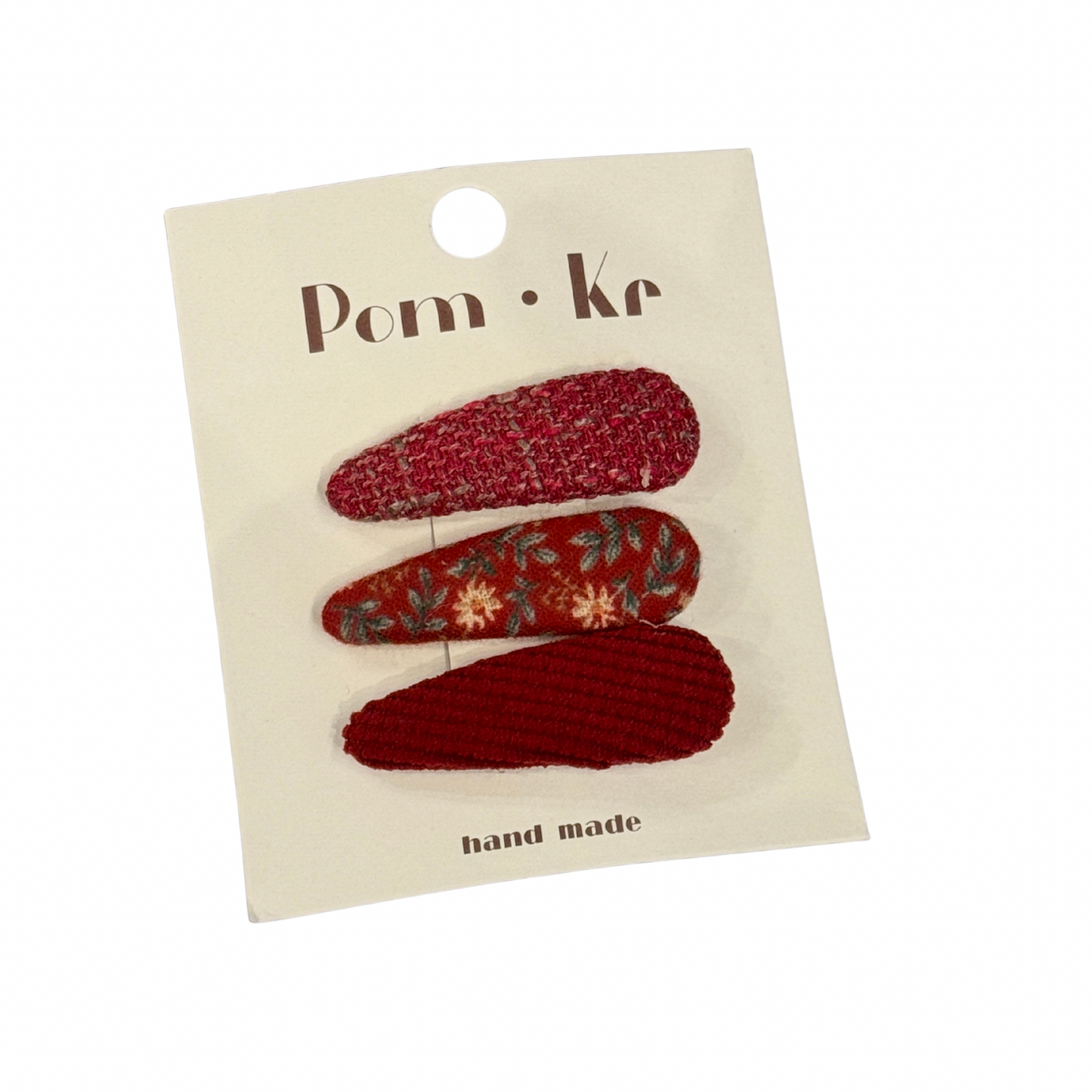 Baby Hair Clip Set - Red