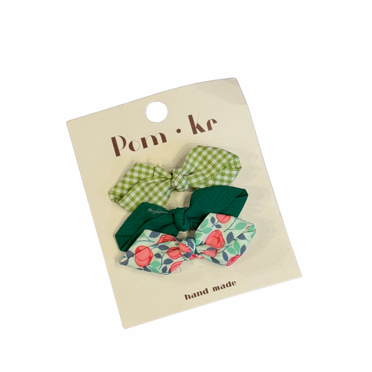 Baby Hair Bow Set - Bright Green
