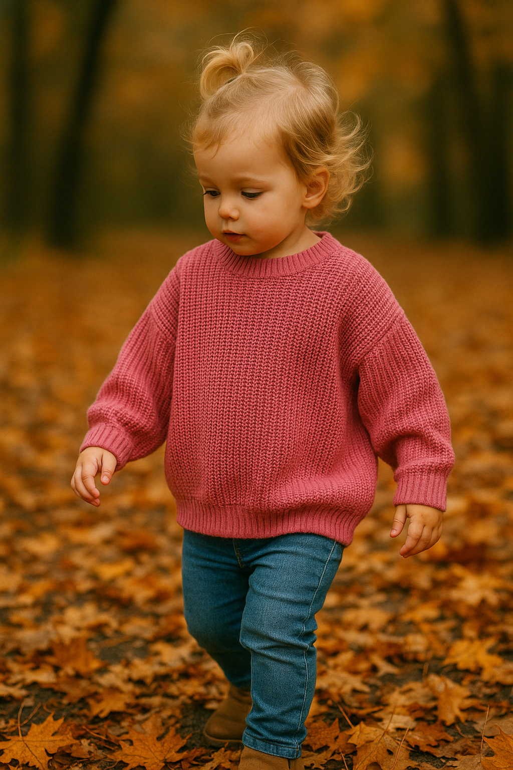 Knitted Sweater - Pink