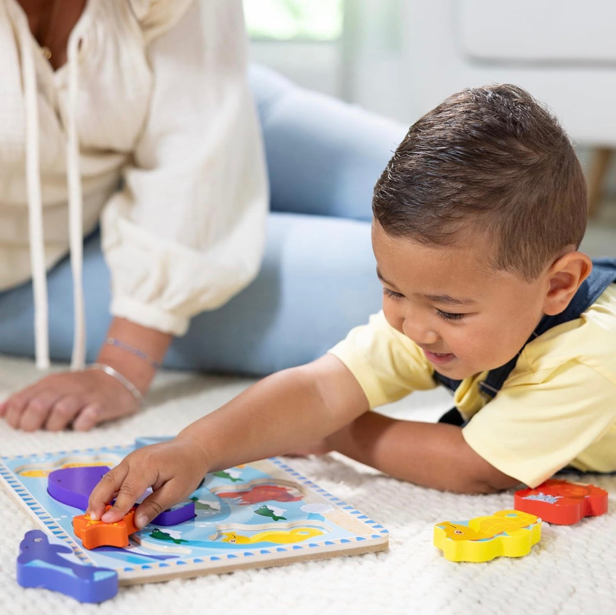 Sea Creatures Ocean Wooden Chunky Puzzle (7pcs)