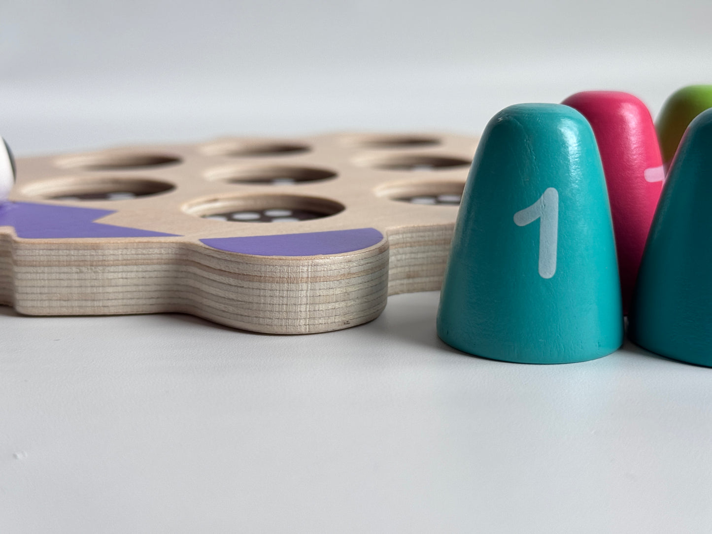 Wooden Hedgehog Number Pegs