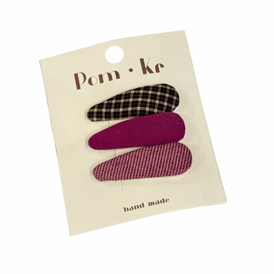 Baby Hair Clip Set - Magenta
