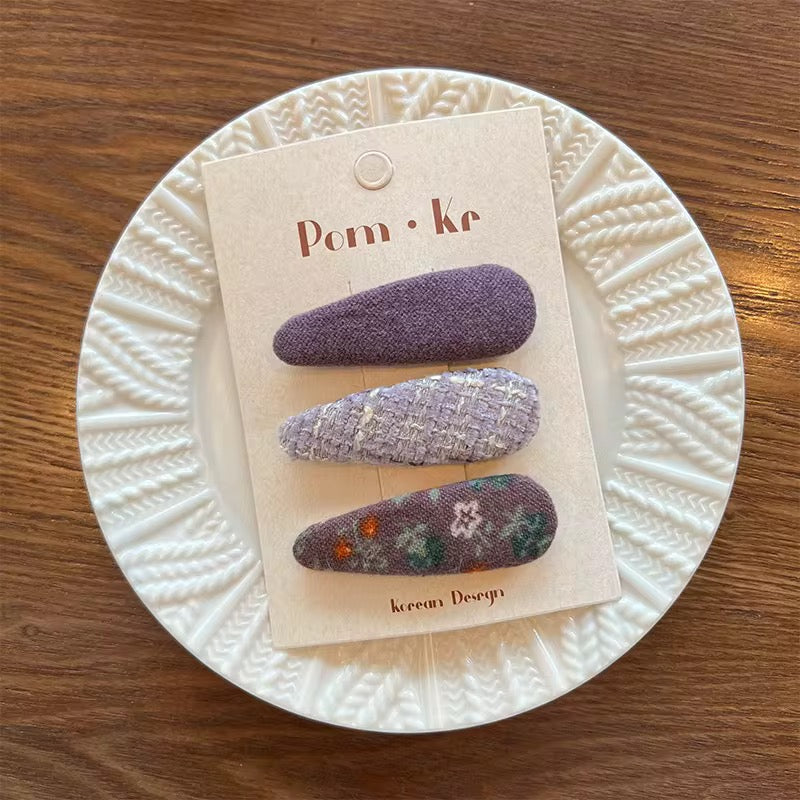 Baby Hair Clip Set - Purple