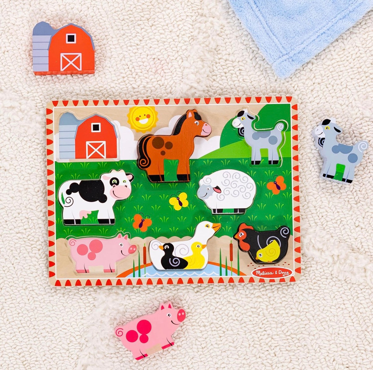 Farm Wooden Chunky Puzzle (8 pcs)