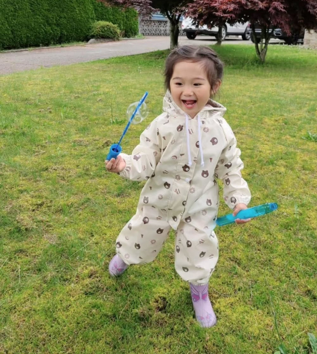 Rain Suit - Ivory Bear