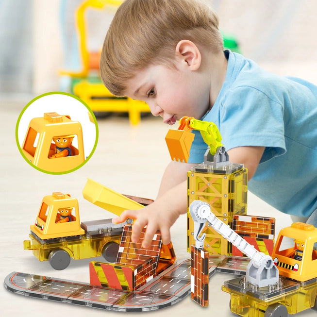 Magnetic Tile Construction 5-in-1 Building w/ Accessories