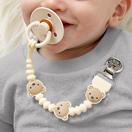 Beaded Paci Strap Bear