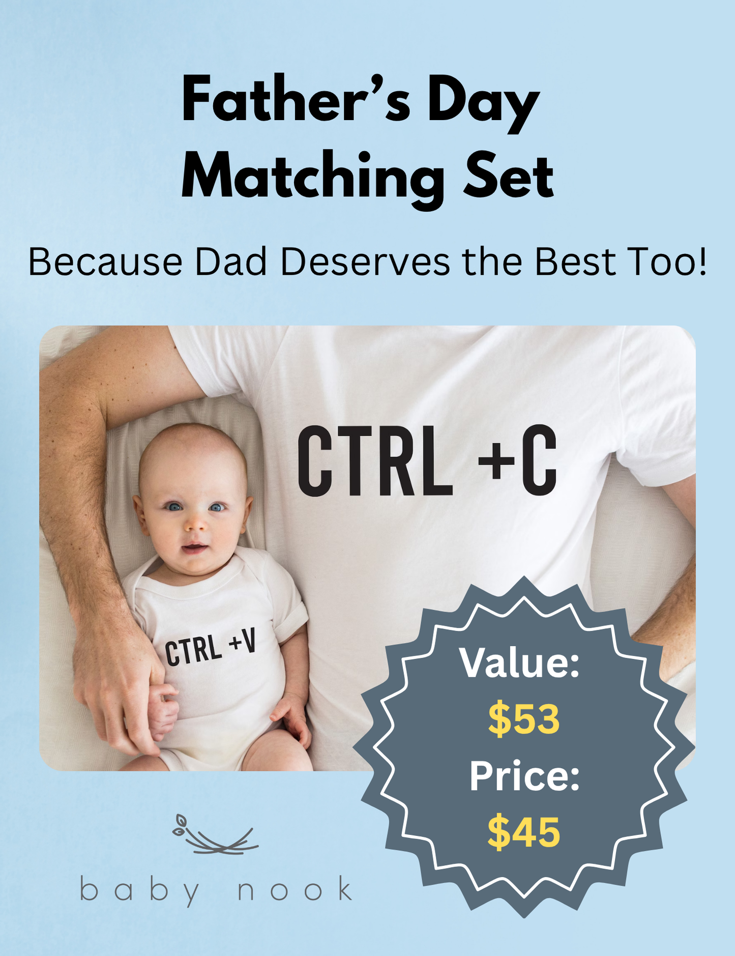 Adult Tee (CTRL + C) with Toddler Tee / Onesie (CTRL +V)