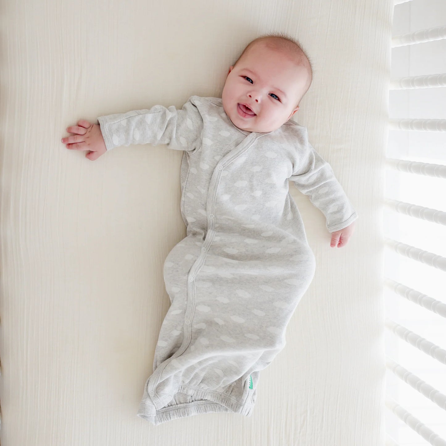 Kimono Gown - Clouds Grey