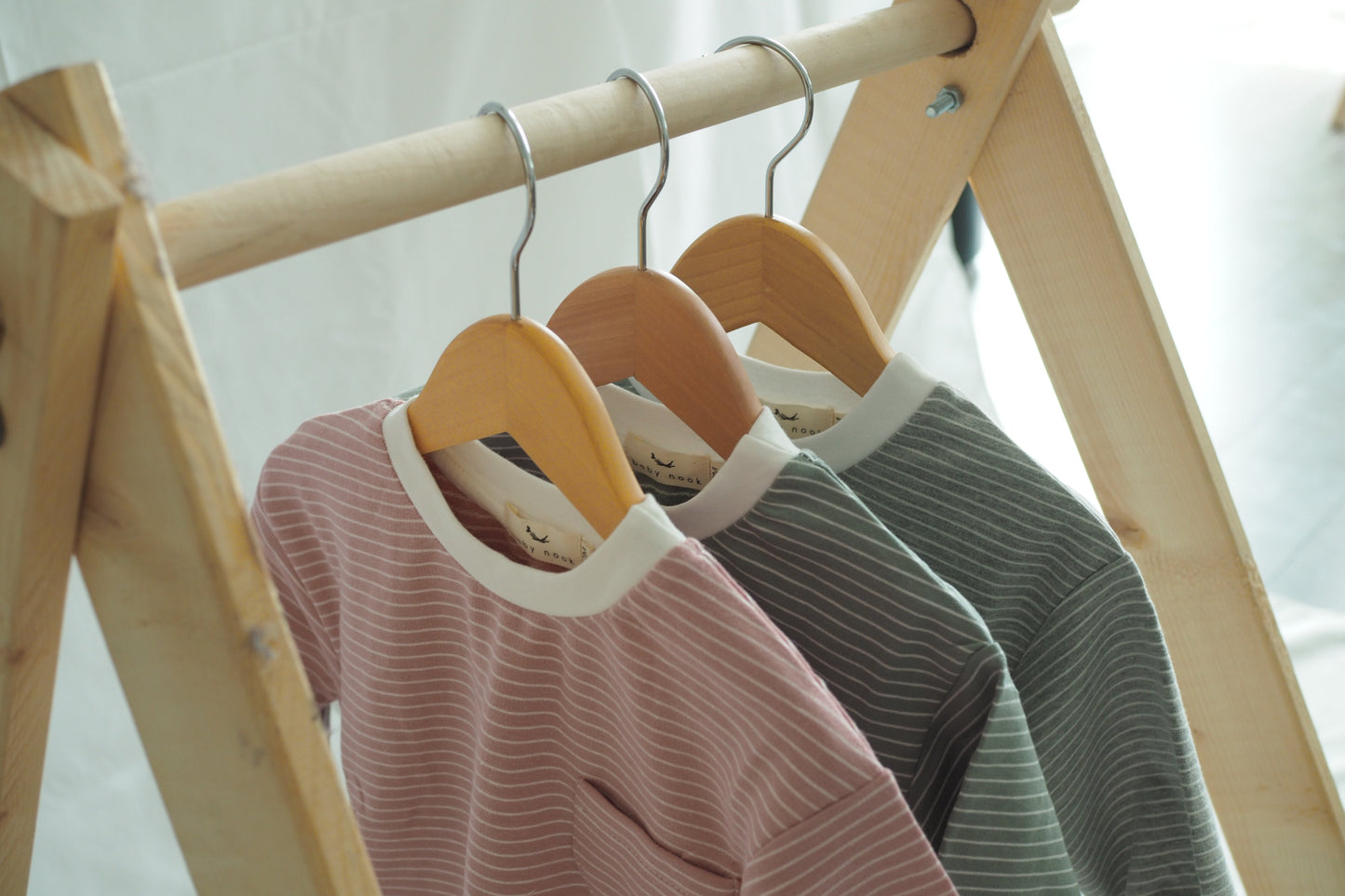 Organic Cotton Striped Onesie - Green