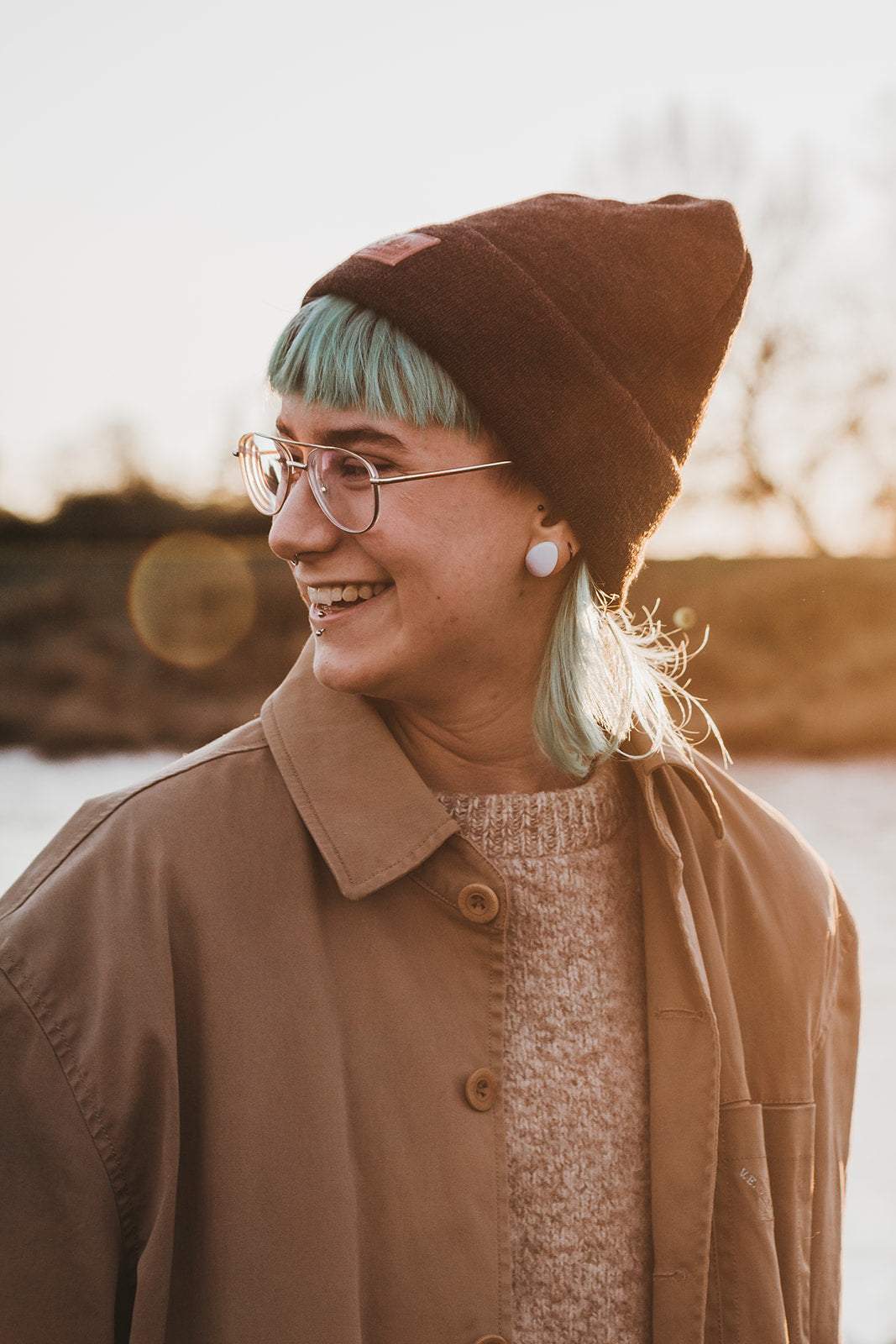 Patch Beanie - Dark Grey