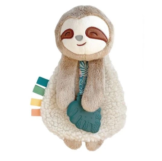 Itzy Friends Itzy Lovey™ Plush with Silicone Teether Toy - Peyton the Sloth