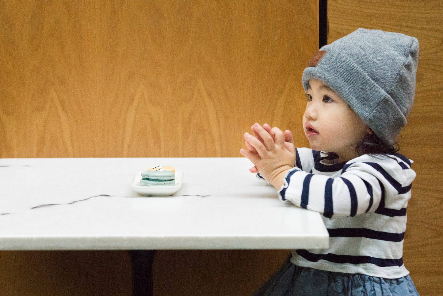 Patch Beanie - Light Grey