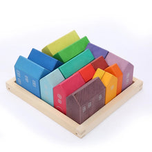 Load image into Gallery viewer, Mini Wooden House - Rainbow (1pc)
