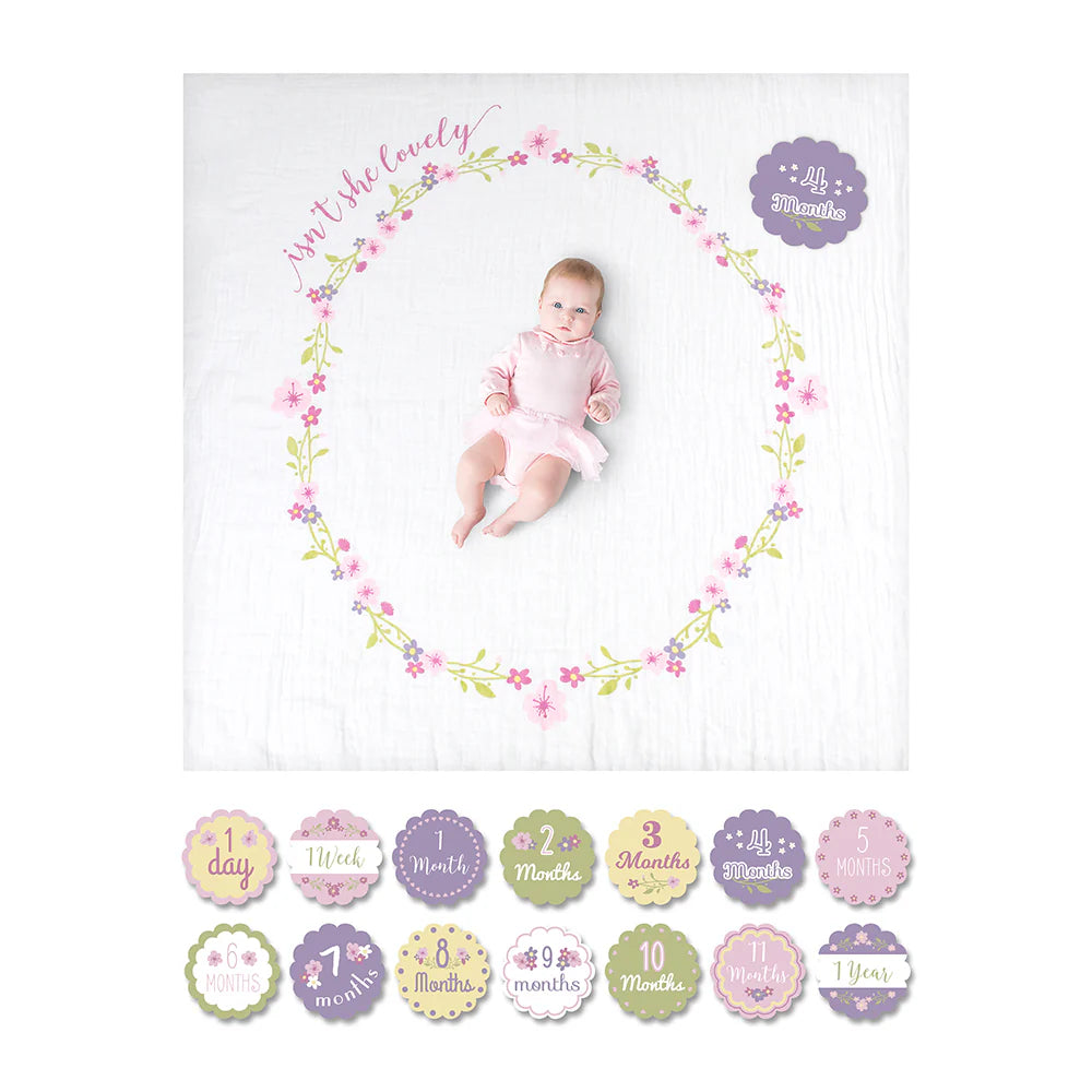 Baby's 1st Year Milestone Blanket Set (Isn't She Lovely)