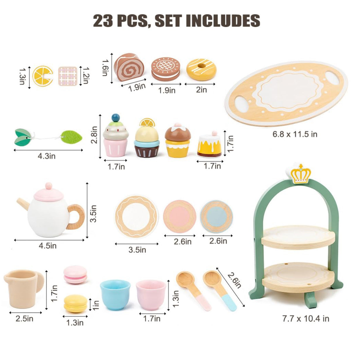 Wooden Tea Party Set