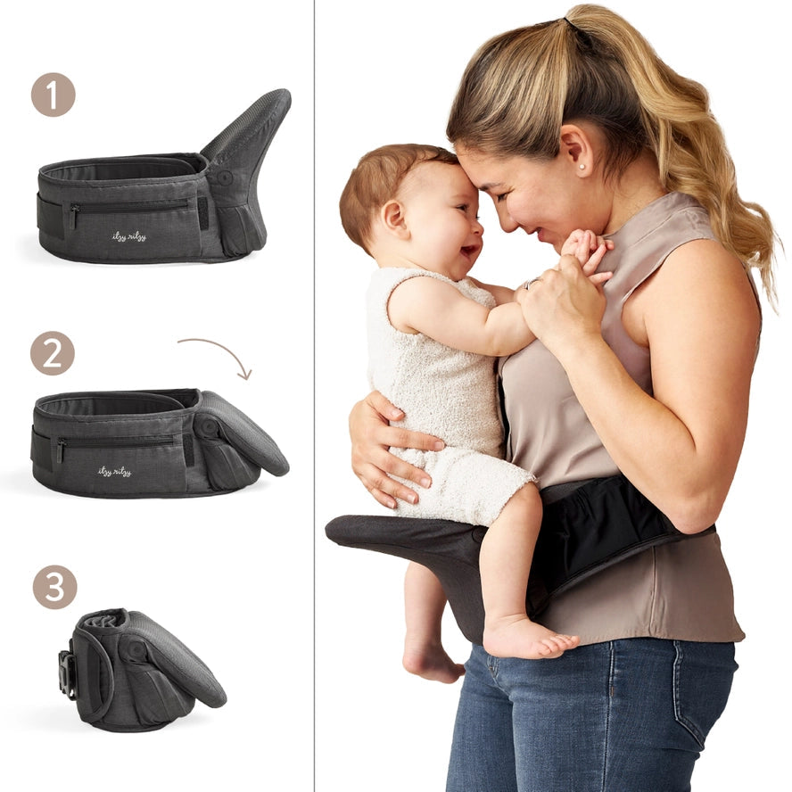 Itzy Hold & Fold™ Hip Seat Baby Carrier