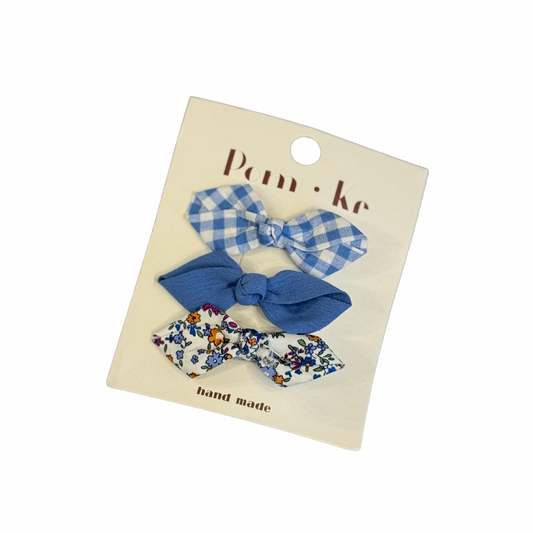 Baby Hair Bow Set - Blue