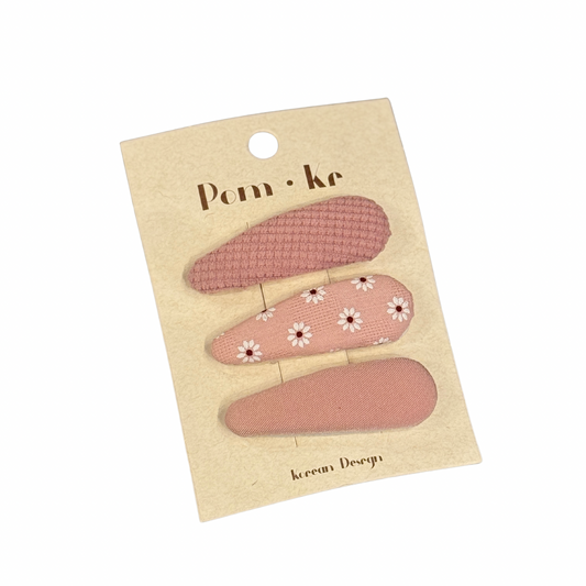 Baby Hair Clip Set - Baby Pink