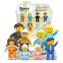 Load image into Gallery viewer, 8pc Magnetic Family Figurine Toy Set
