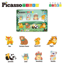 Load image into Gallery viewer, 8pc Magnet Tile Building Blocks Forest Animal Action Figures
