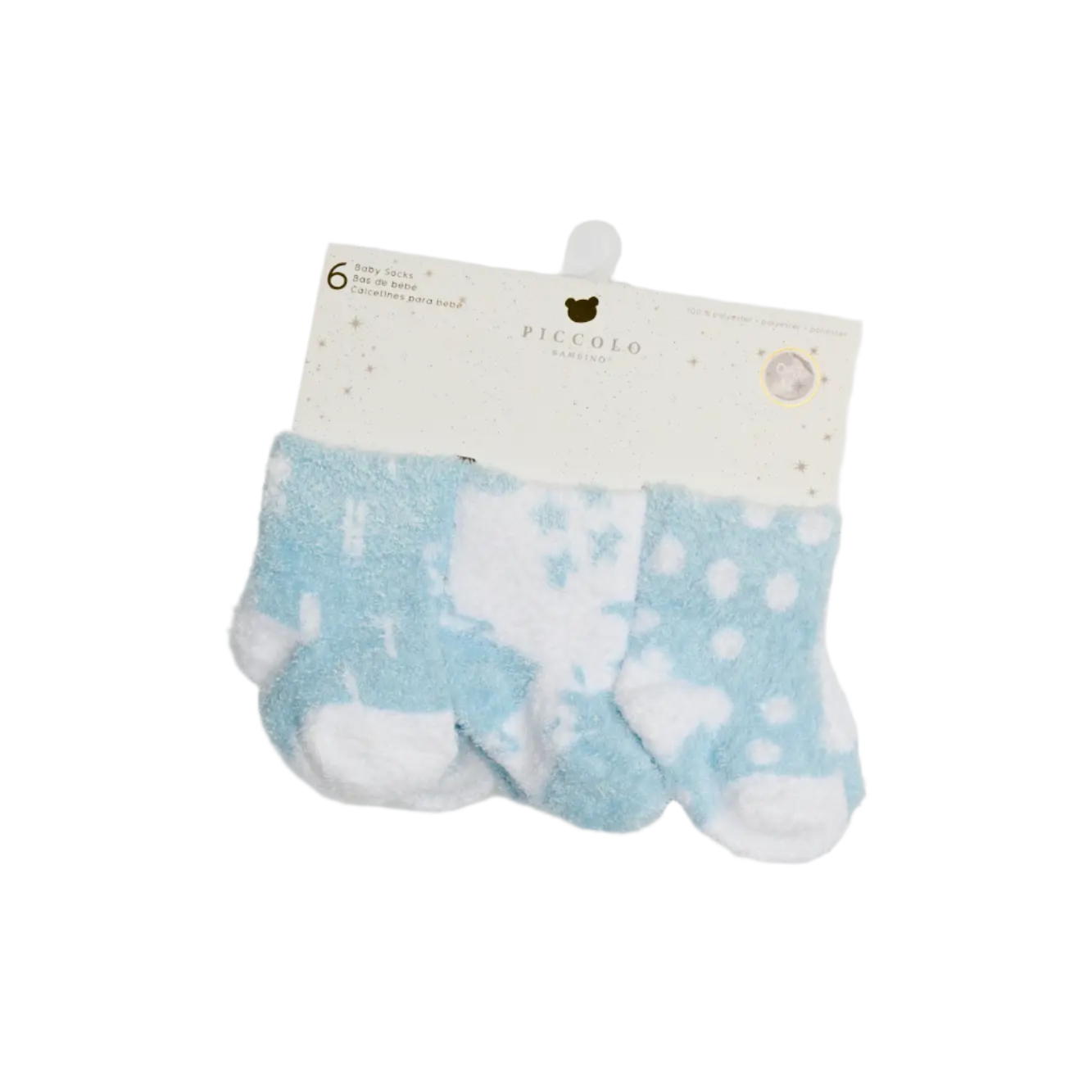 Chenille Socks (6pc pack) - Blue