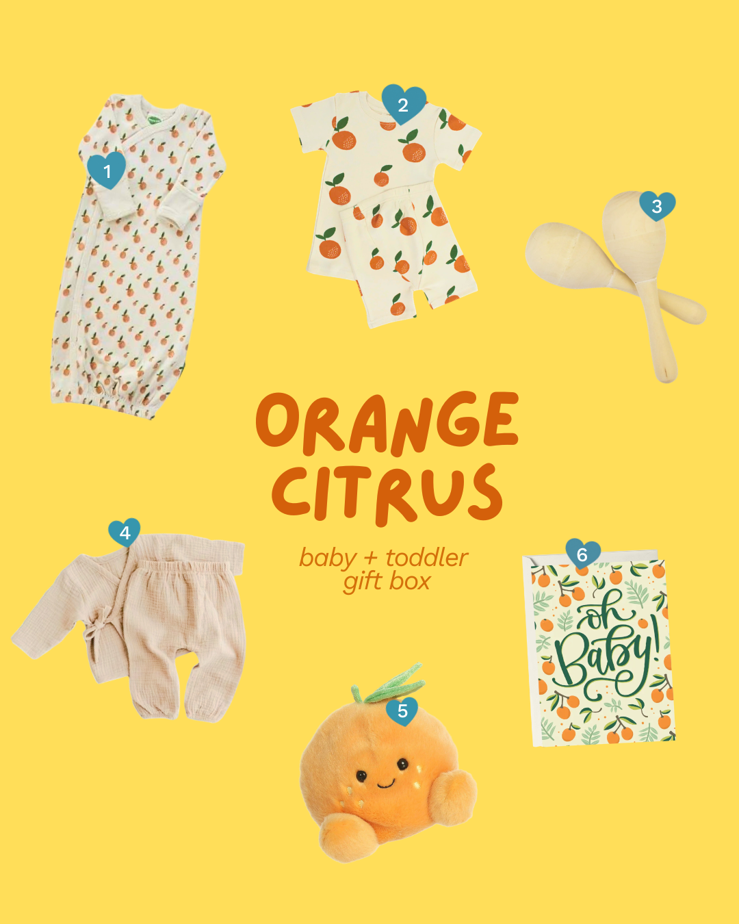 Orange Citrus Newborn & Toddler Gift Box