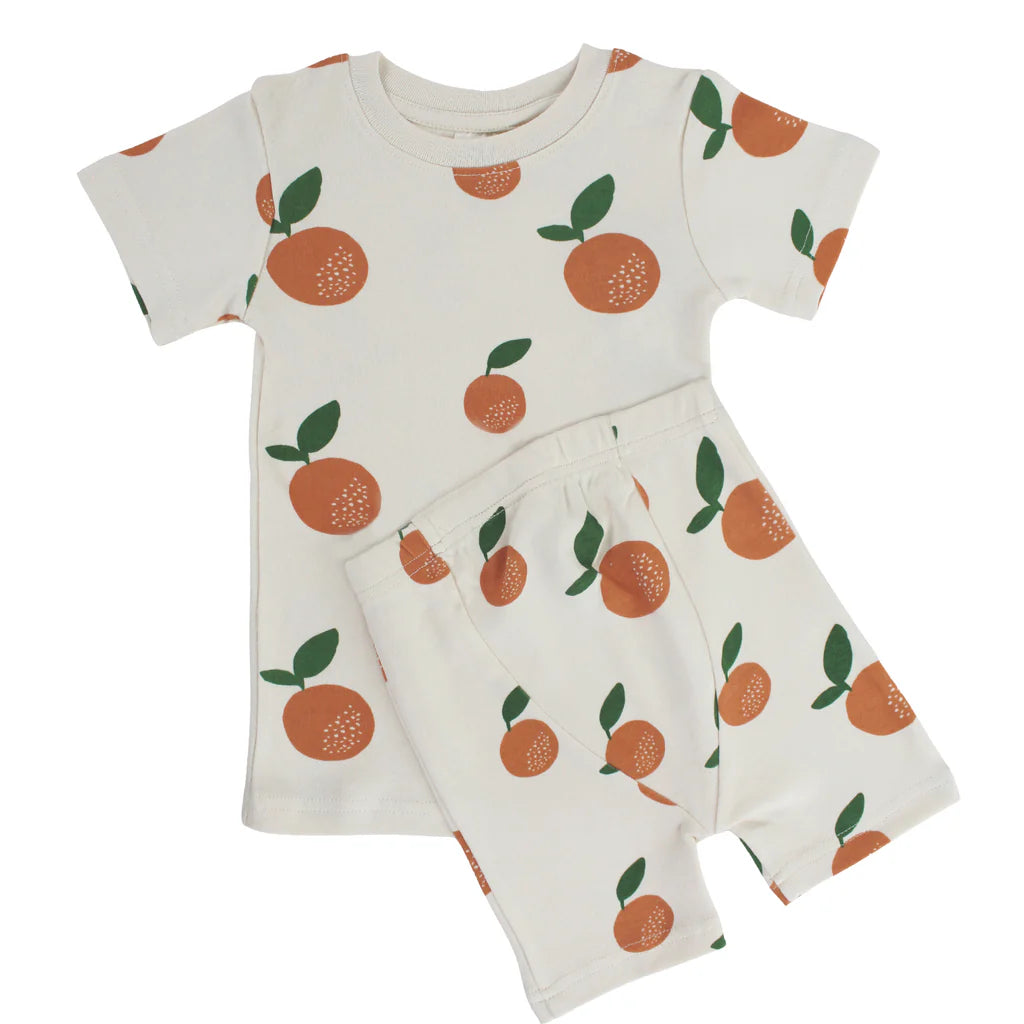 Organic Kids' Pajamas Short - Big Citrus