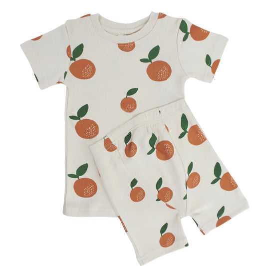Organic Kids' Pajamas Short - Big Citrus