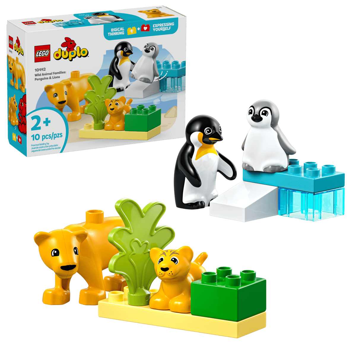 DUPLO® Wild Animal Families: Penguins & Lions