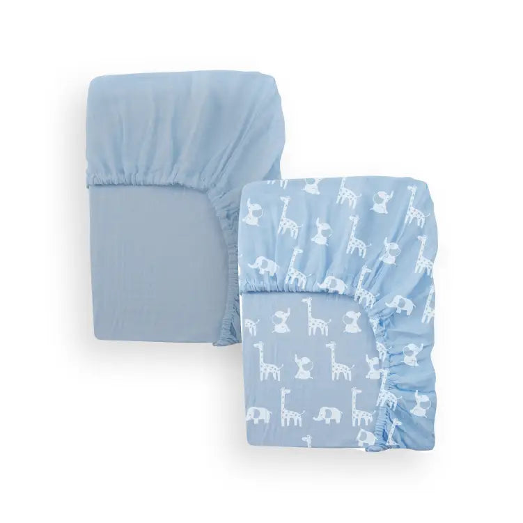 Jersey Crib Sheet (2pack) - Blue