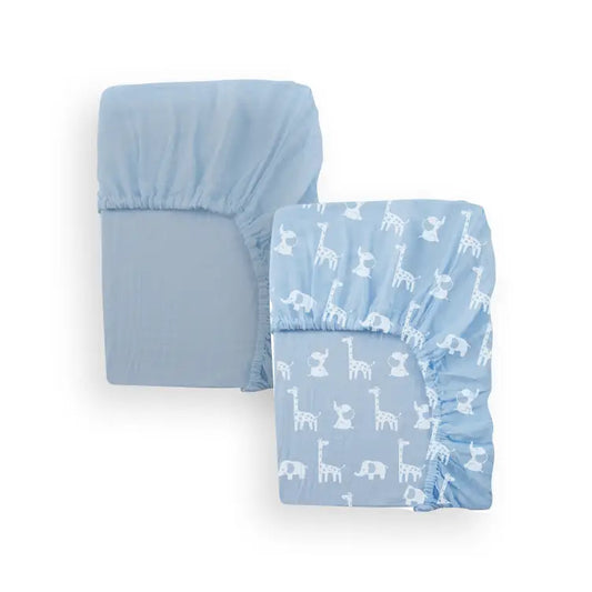 Jersey Crib Sheet (2pack) - Blue
