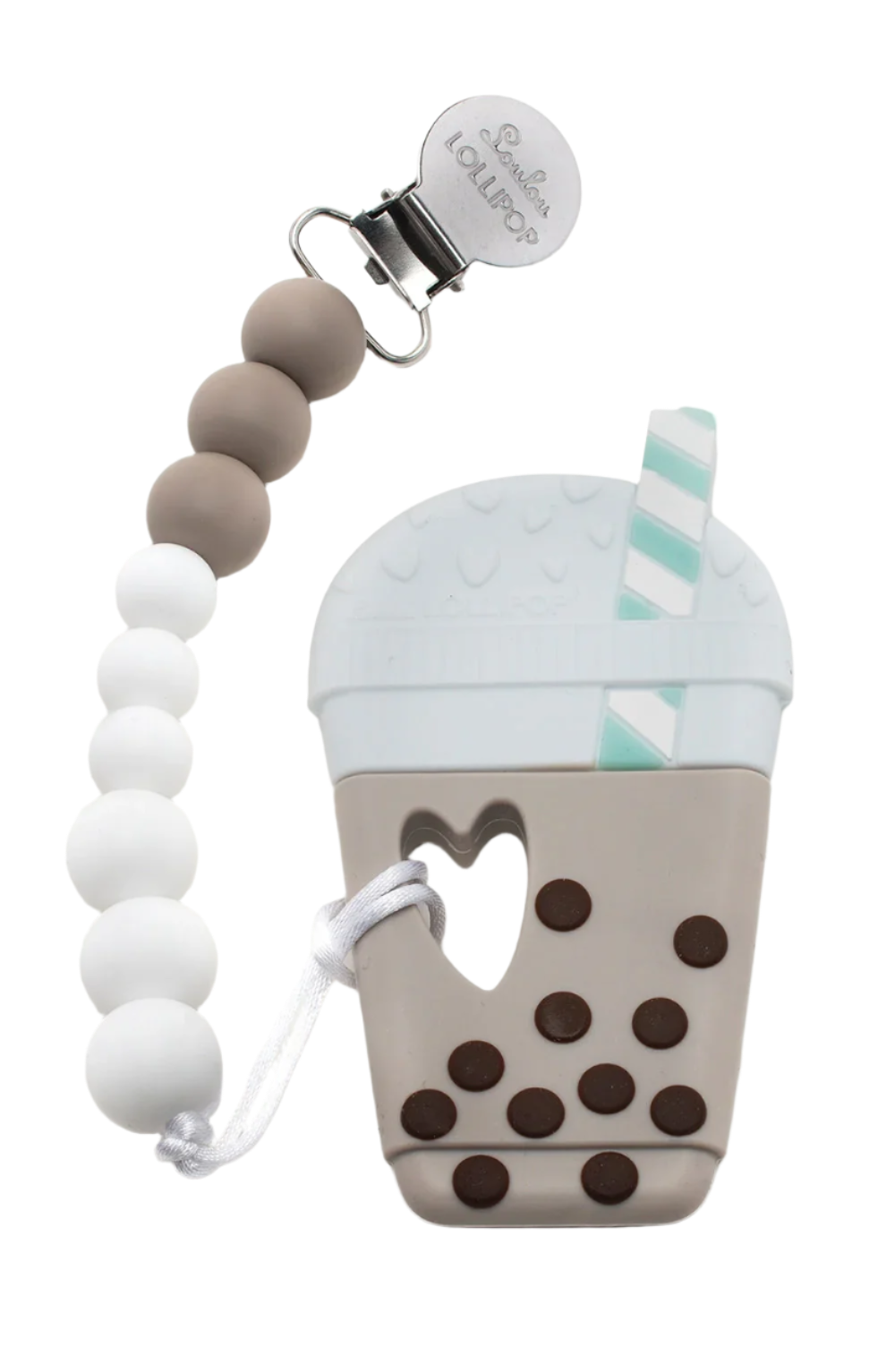 Pacifier Clip Teether Set - Bubble Tea